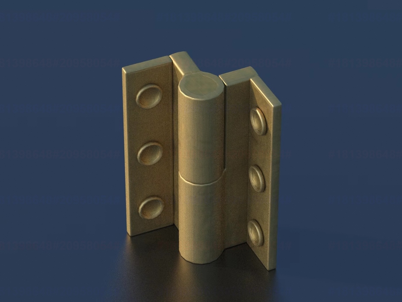 Custom hinge &mdash; brass finish