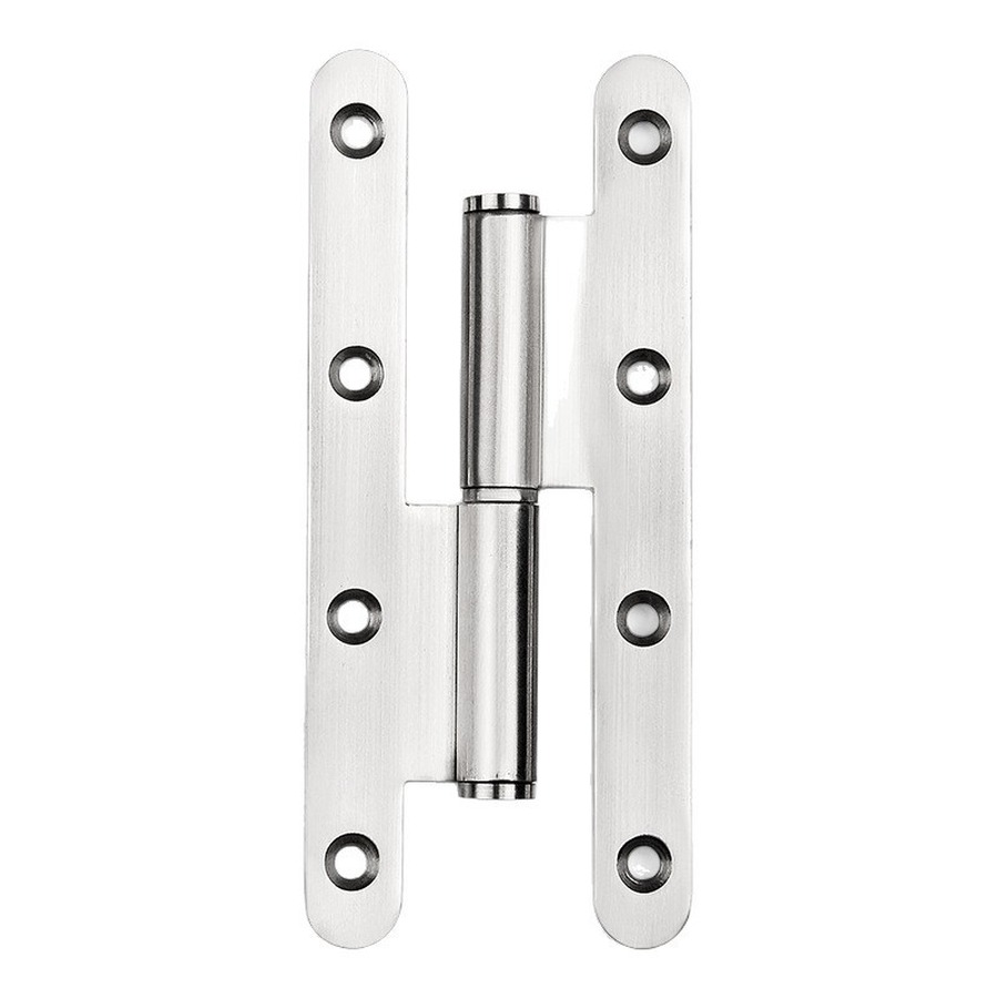 H pattern hinge, long and narrow plates in brushed stainless