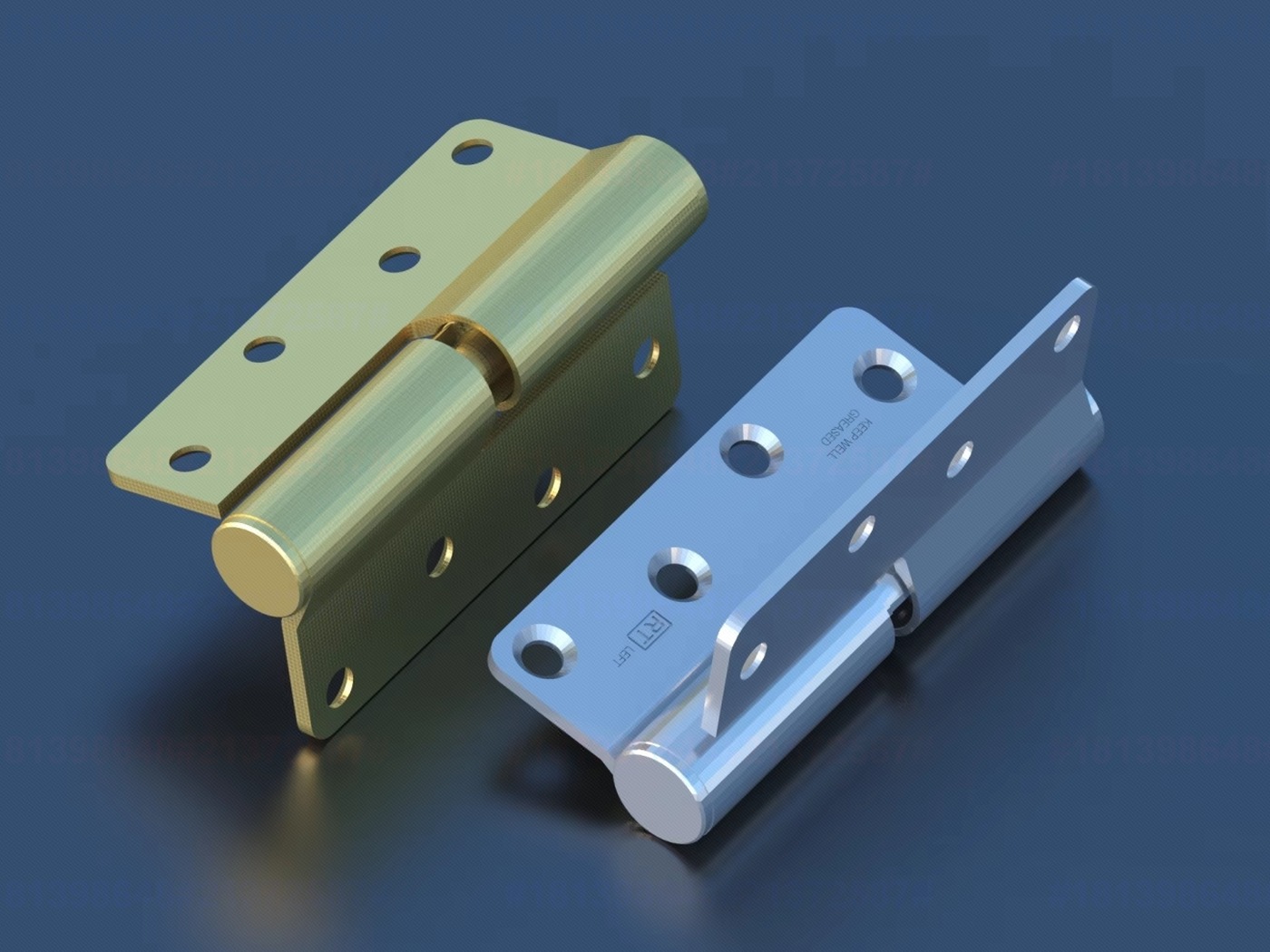 Spring hinge &mdash; coloured finishes