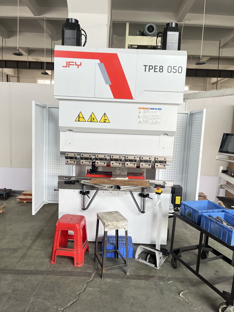 Press brake (TPE8) for bending and forming.