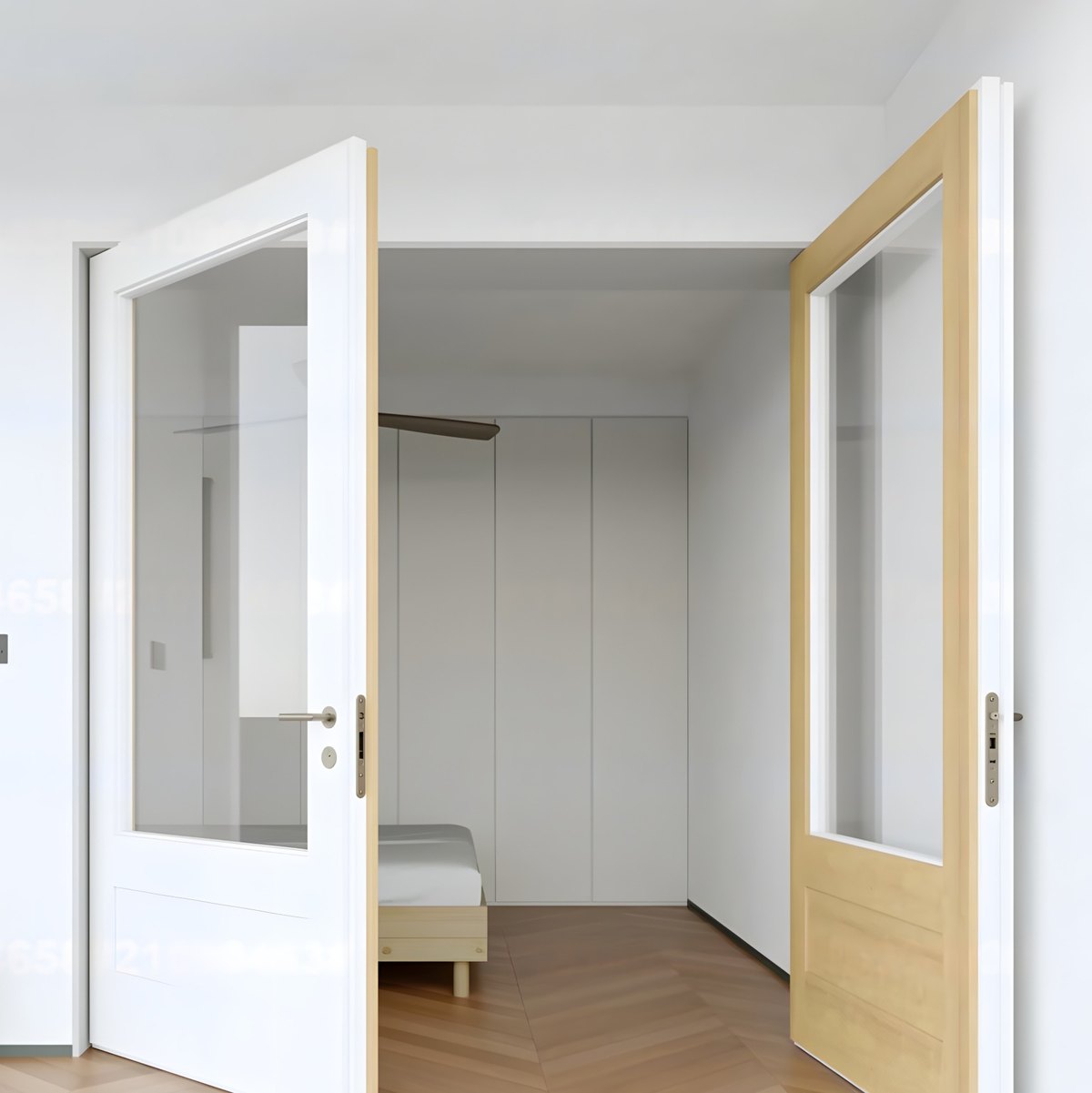 Fitted on an interior door