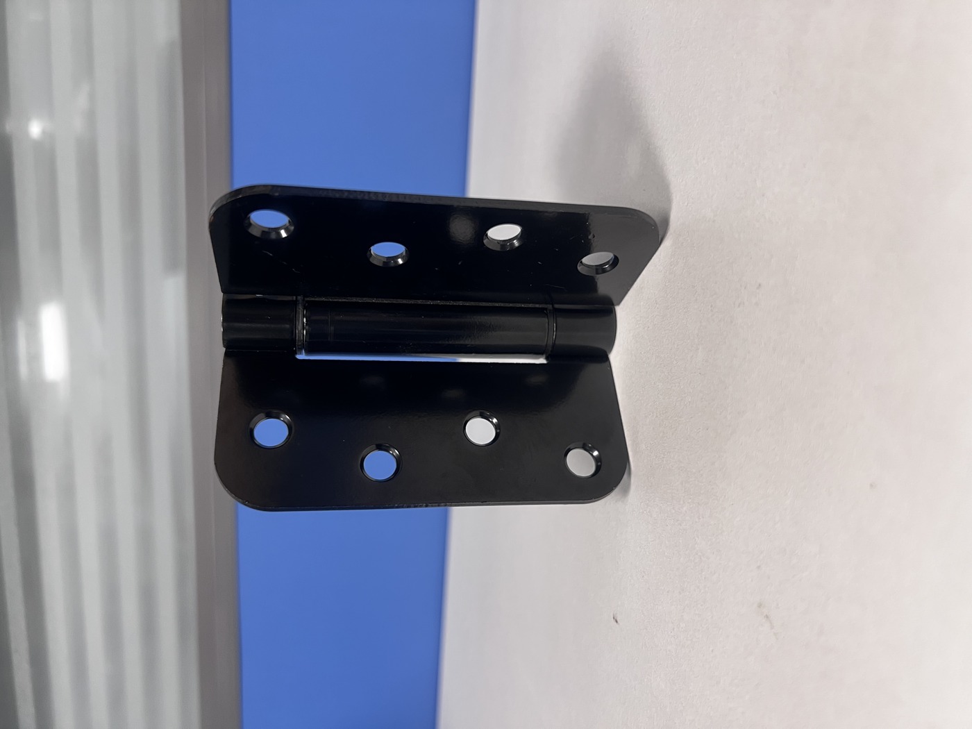 Custom automatic self-closing spring hinge &mdash; black finish